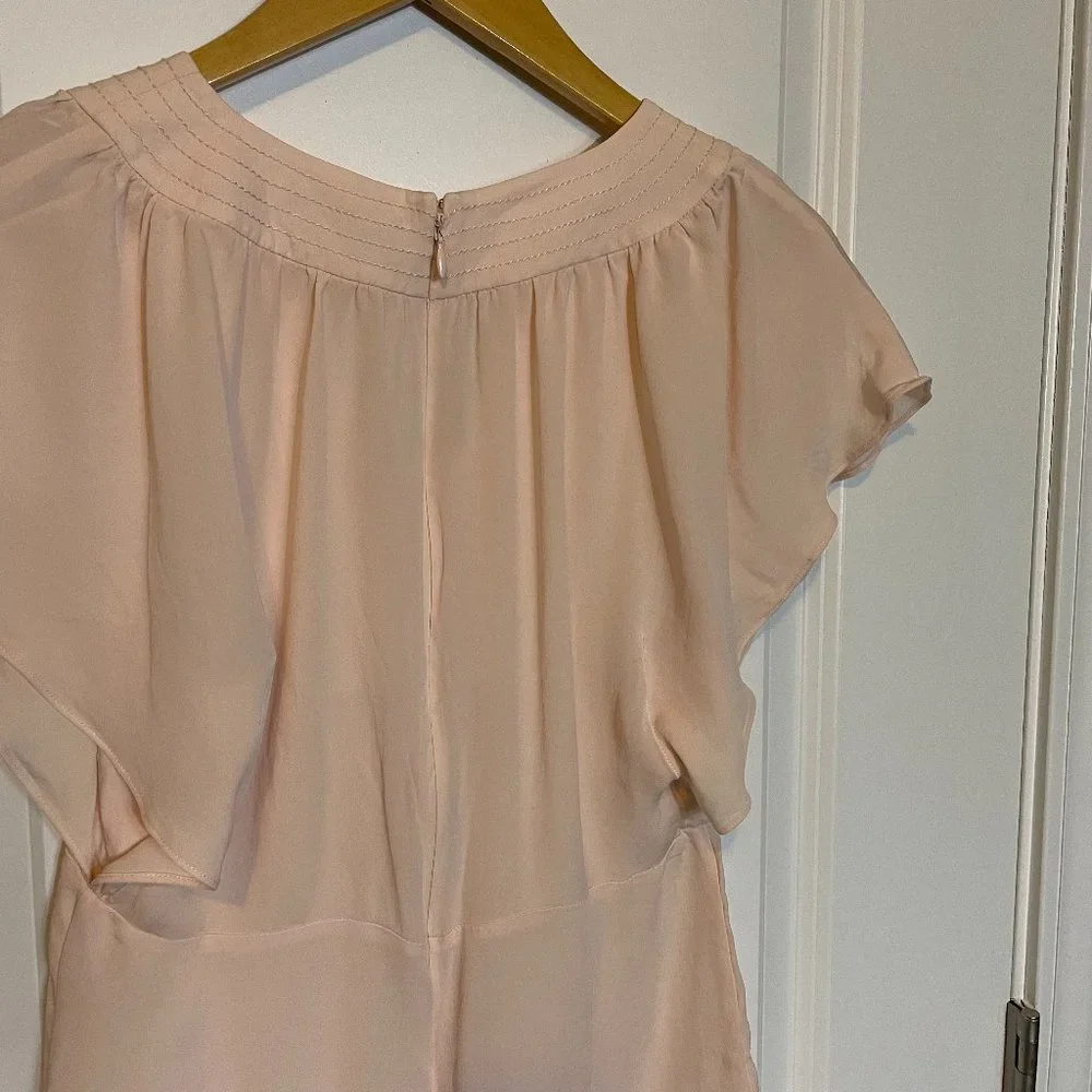 kate spade Blush Silk Cap Sleeve Blouse Top